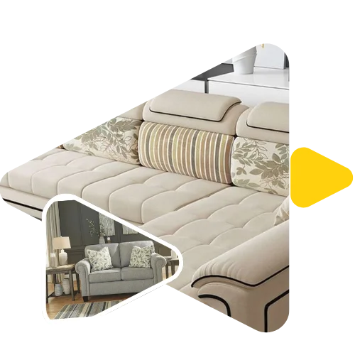 living room l shape sofa Dubai