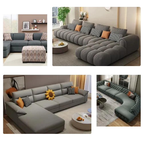 white l shaped sofa Dubai